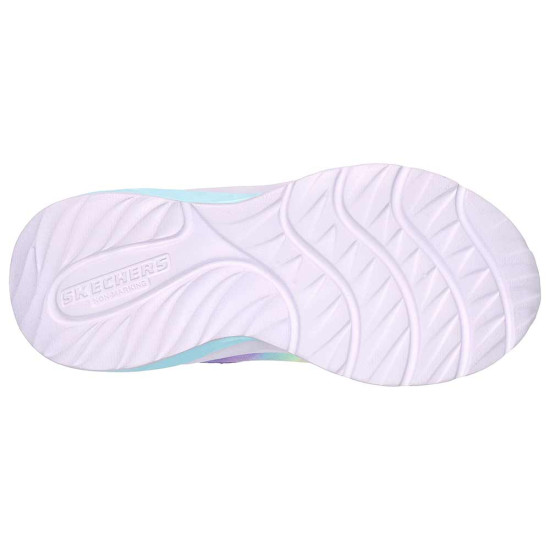 Skechers Bungee And Strap Sneaker W/ Multi Print & Sparkle Mesh Upper Skechers Bungee And Strap Sneaker W/ Multi Print & Sparkle Mesh Upper